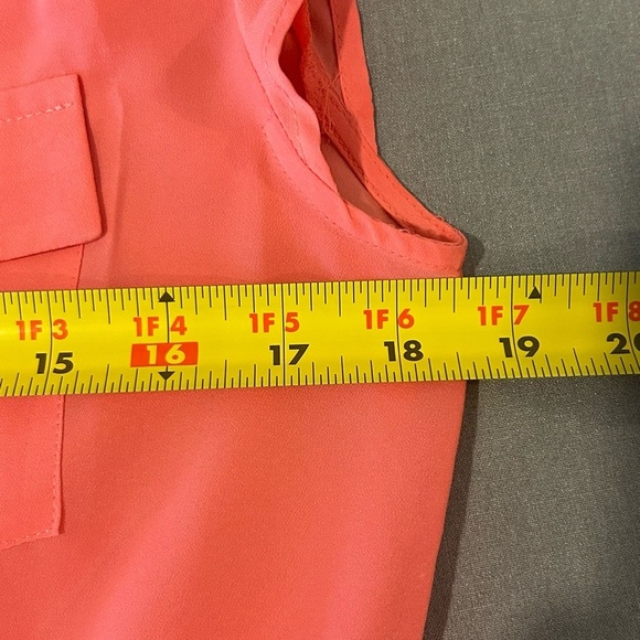 “Banana Republic” Coral Cap Sleeve Midi Shirt Dress w/Belt & Button Front Size 6 - Picture 13 of 13